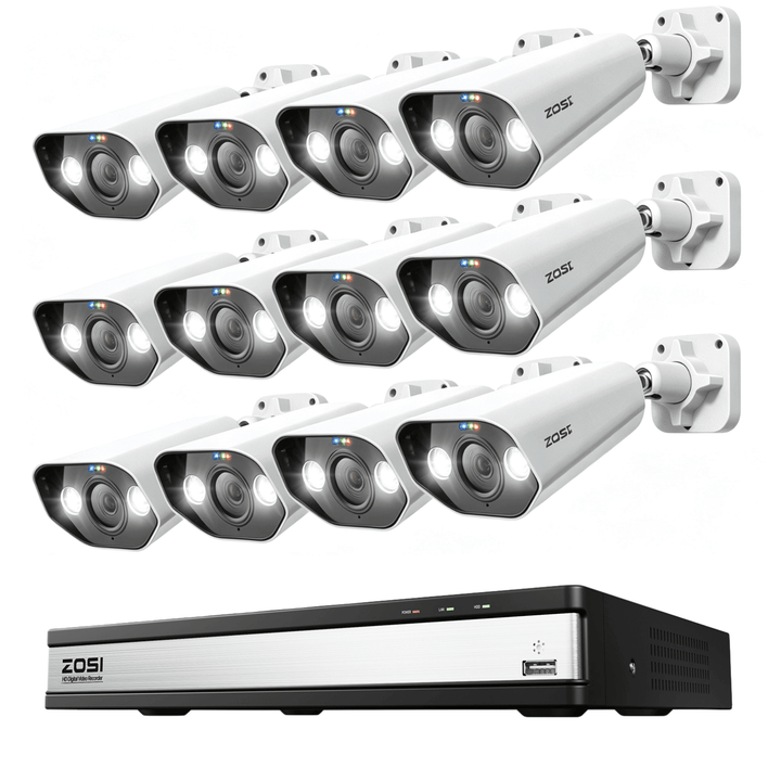 C182 4K PoE Security Camera System + 16CH NVR with 4TB Hard Drive