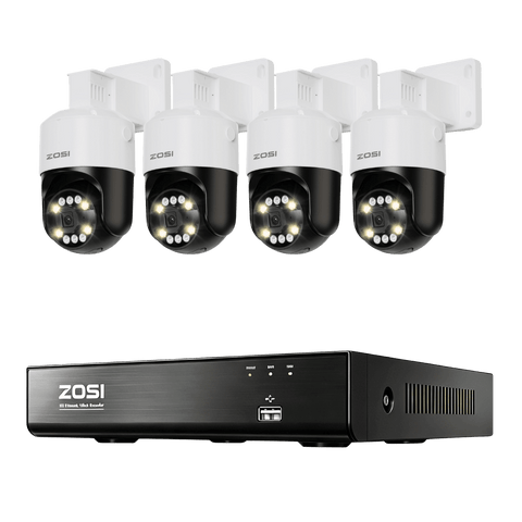 C296B 4K PTZ PoE Security Camera System + 4K 8CH NVR with 2TB Hard Drive