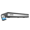 4K 16 Channel Network Video Recorder PoE NVR + 4TB Hard Drive(ZR16HK) Zosi