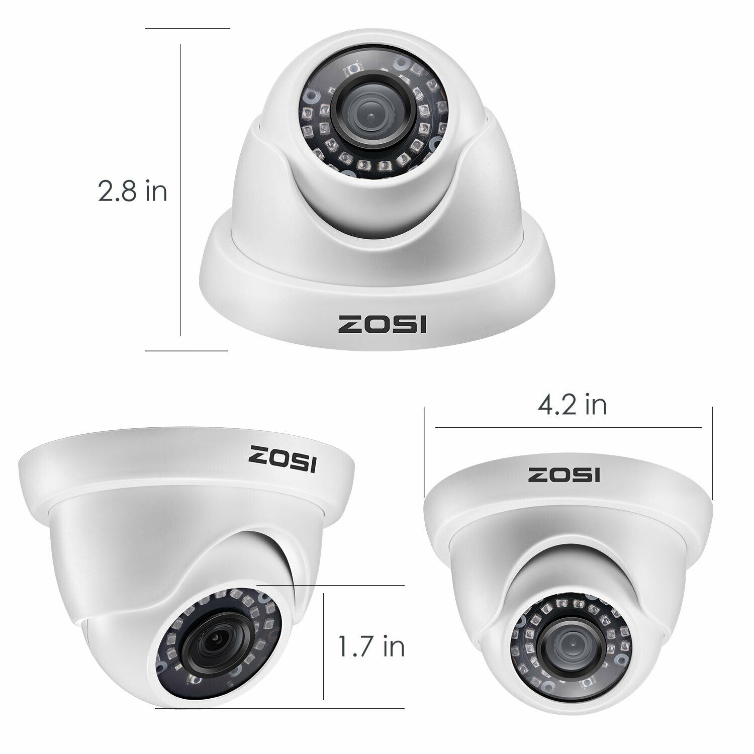 2MP]C418 Bullet Add-on Analog Camera for CCTV DVR - ZG4192C - Zosi