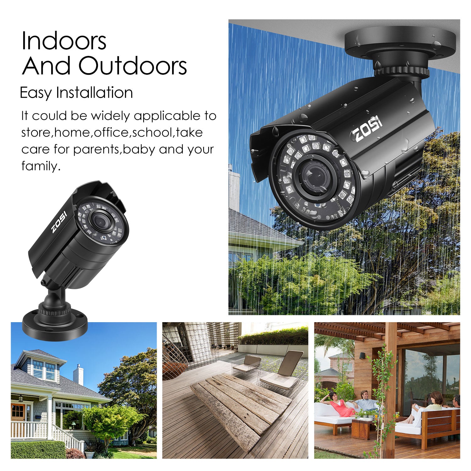 2MP]C211 Bullet Add-on Analog Camera for CCTV DVR - ZG2112C - Zosi